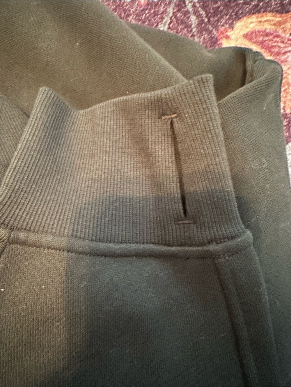 lululemon athletica dark green Half Zip Hoodie with Gold Zipper - Picture 5 of 6
